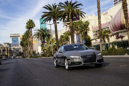 Audi A7 Sportback piloted driving concept erfolgreich unter Alltagsbedingungen: Langstrecken-Test endet nach 560 Meilen in Las Vegas